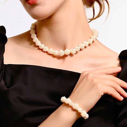 Genuine Freshwater Baroque Pearl Kew Garden Set