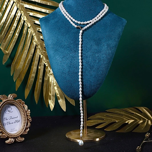 Genuine Freshwater Baroque Pearl Extra-Long Viennese Necklace