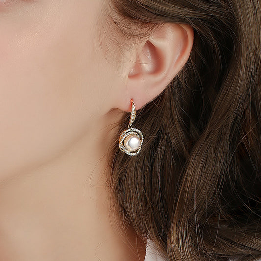 Genuine Freshwater Pearl Galaxy Earrings