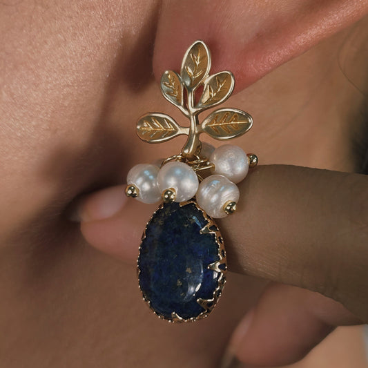 Genuine Freshwater Pearl Jungle Secret Earrings