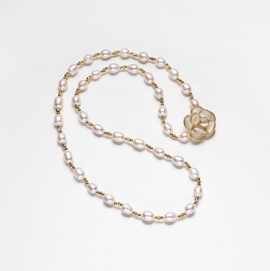 Genuine Freshwater Pearl Holy Floral Necklace