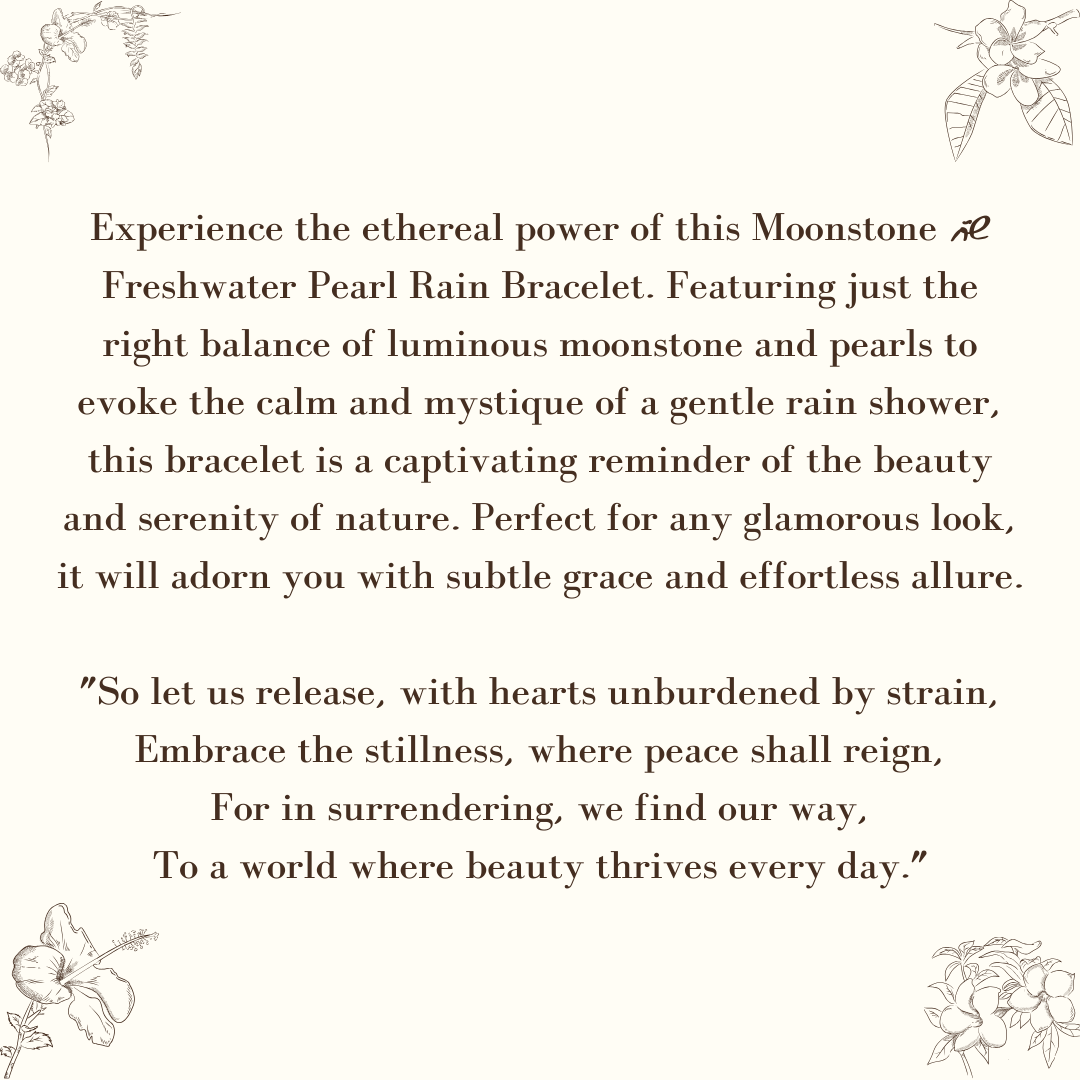 Moonstone & Freshwater Pearl Rain Bracelet