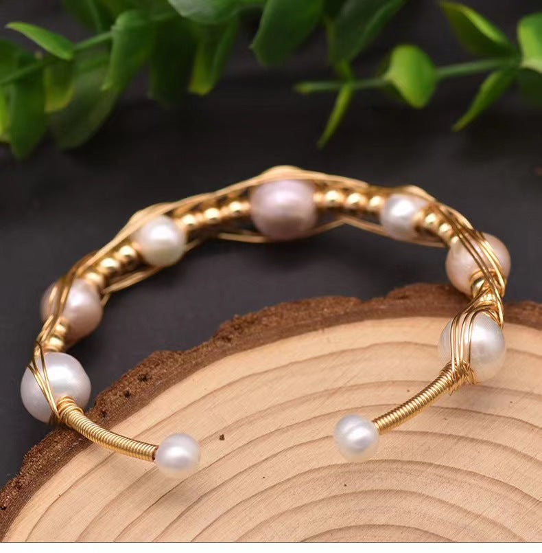 Genuine Freshwater Baroque Pearl Nest Bracelet (Limited Edition)