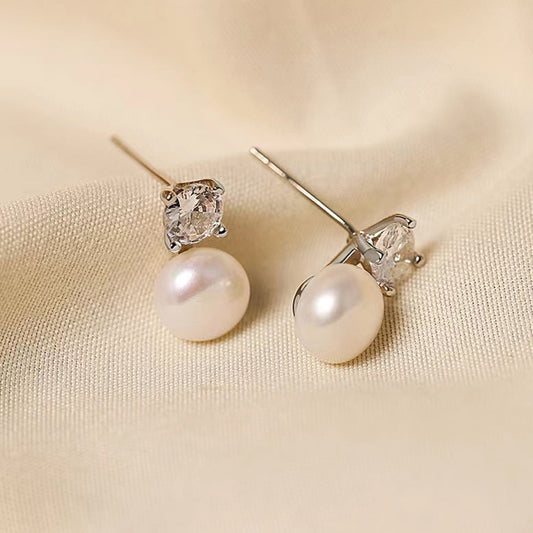 Genuine Freshwater Pearl Light Bulb Earrings