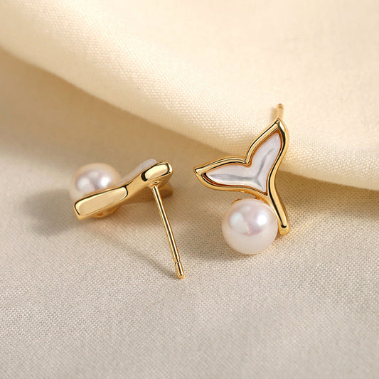 Genuine Freshwater Pearl Mermaid Earrings