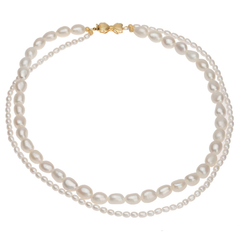 Solid 18k Gold Genuine Freshwater Baroque Pearl Twilight Set