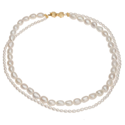 Solid 18k Gold Genuine Freshwater Baroque Pearl Twilight Set