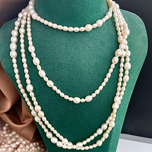 Genuine Freshwater 180cm Teardrop Pearl Extra-Long Ariana Necklace