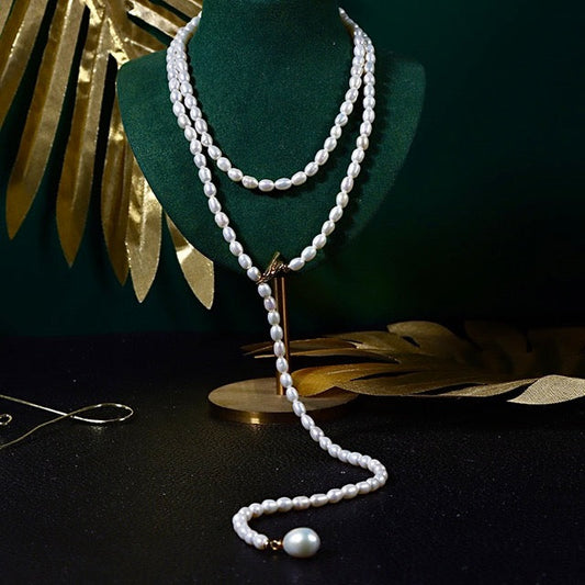 Genuine Freshwater Baroque Pearl Extra-Long Viennese Necklace
