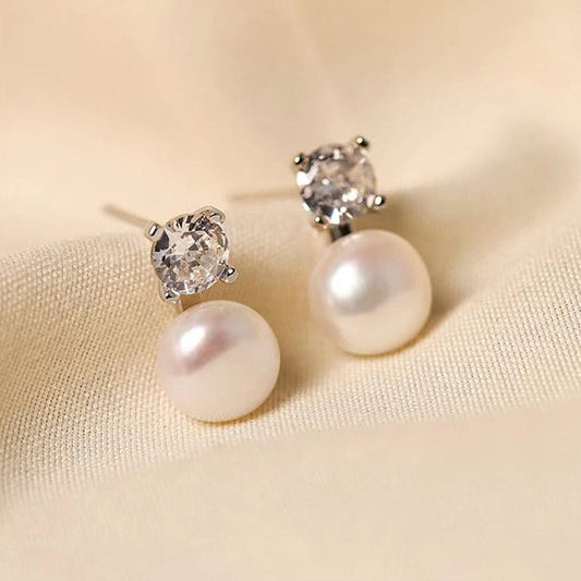 Genuine Freshwater Pearl Light Bulb Earrings