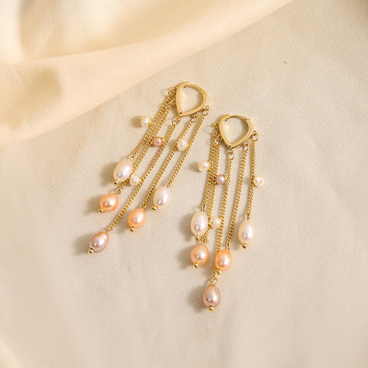 Genuine Freshwater Pearl Radiance Tassel Earrings