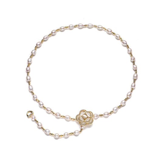 Genuine Freshwater Pearl Holy Floral Necklace