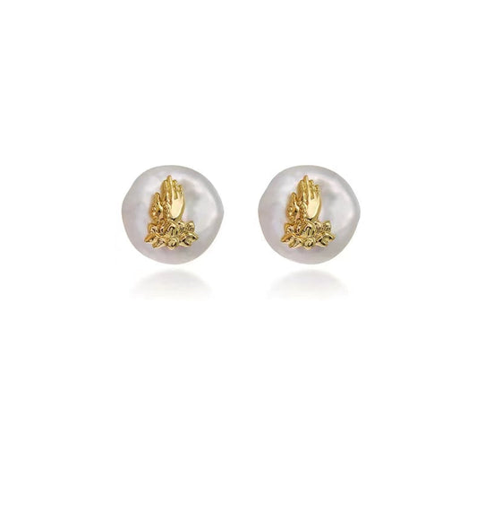 Genuine Baroque Pearl Midas Touch Earrings