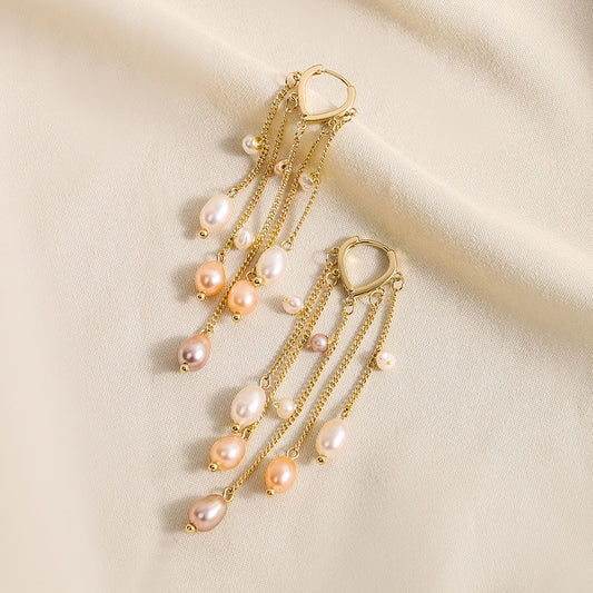 Genuine Freshwater Pearl Radiance Tassel Earrings