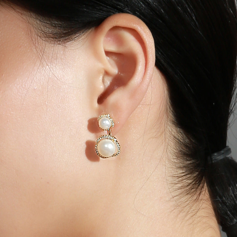 Genuine Freshwater Pearls Happy Duo Earrings