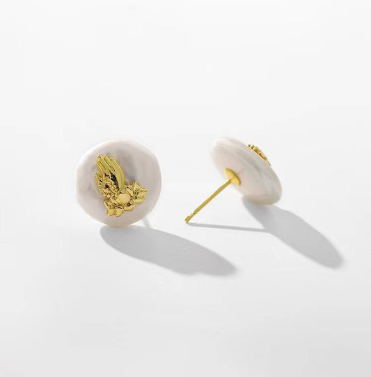 Genuine Baroque Pearl Midas Touch Earrings