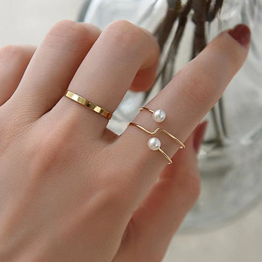 S925 Silver Genuine Freshwater Pearl Maze Ring