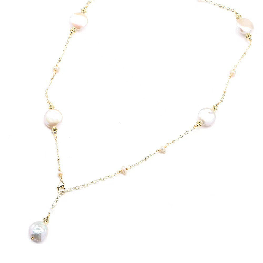S925 Silver Genuine Freshwater Pearl Happy Dew Necklace