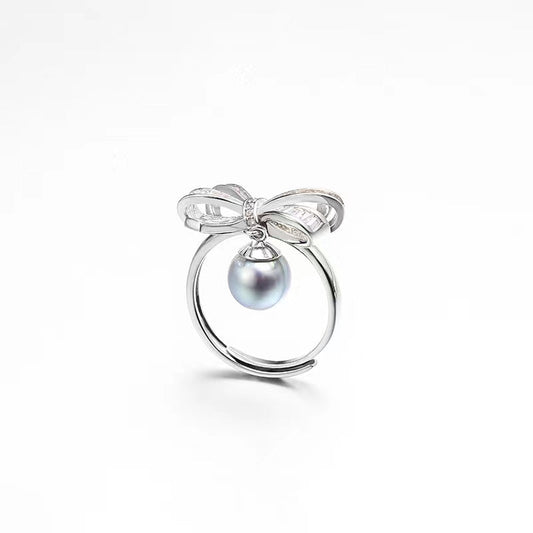 S925 Silver Genuine Akoya Pearl Isabel Ring