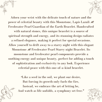 Moonstone & Freshwater Pearl Starry Night Bracelet