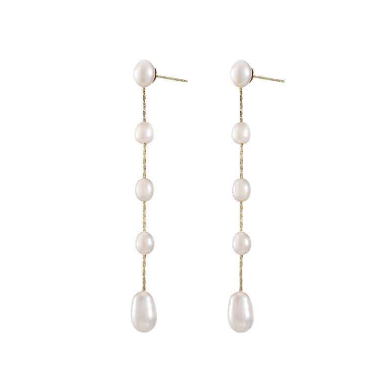 Genuine Freshwater Pearls Morning Tear Earrings