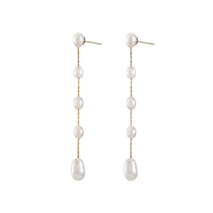 Genuine Freshwater Pearls Morning Tear Earrings