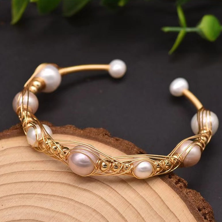 Genuine Freshwater Baroque Pearl Nest Bracelet (Limited Edition)