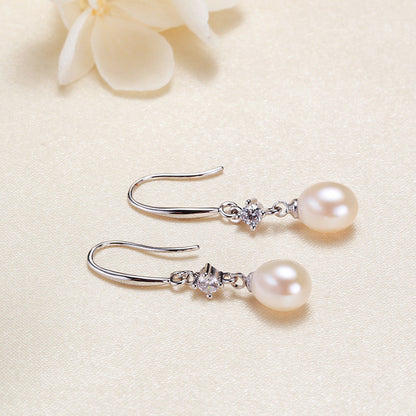 Brass Plated with 18K Gold Genuine Freshwater Pearl Celeste Earrings