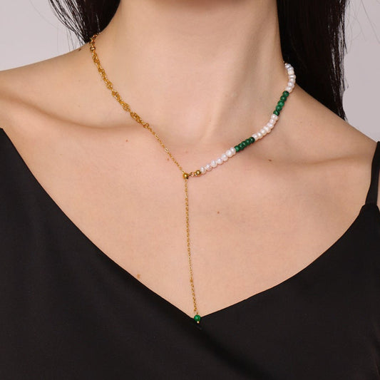 Genuine Freshwater Pearl Titanium Steel The Wizard of Oz Necklace