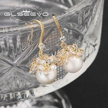 Genuine Freshwater Baroque Edison Pearl Freesia Earrings (Limited Edition)