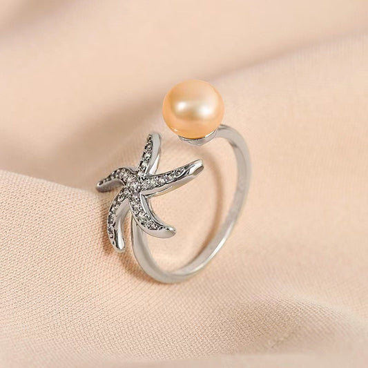 Genuine Freshwater Pearl Starfish Ring