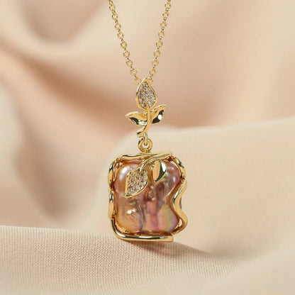 Genuine Freshwater Baroque Pearl Ocean Rose Set