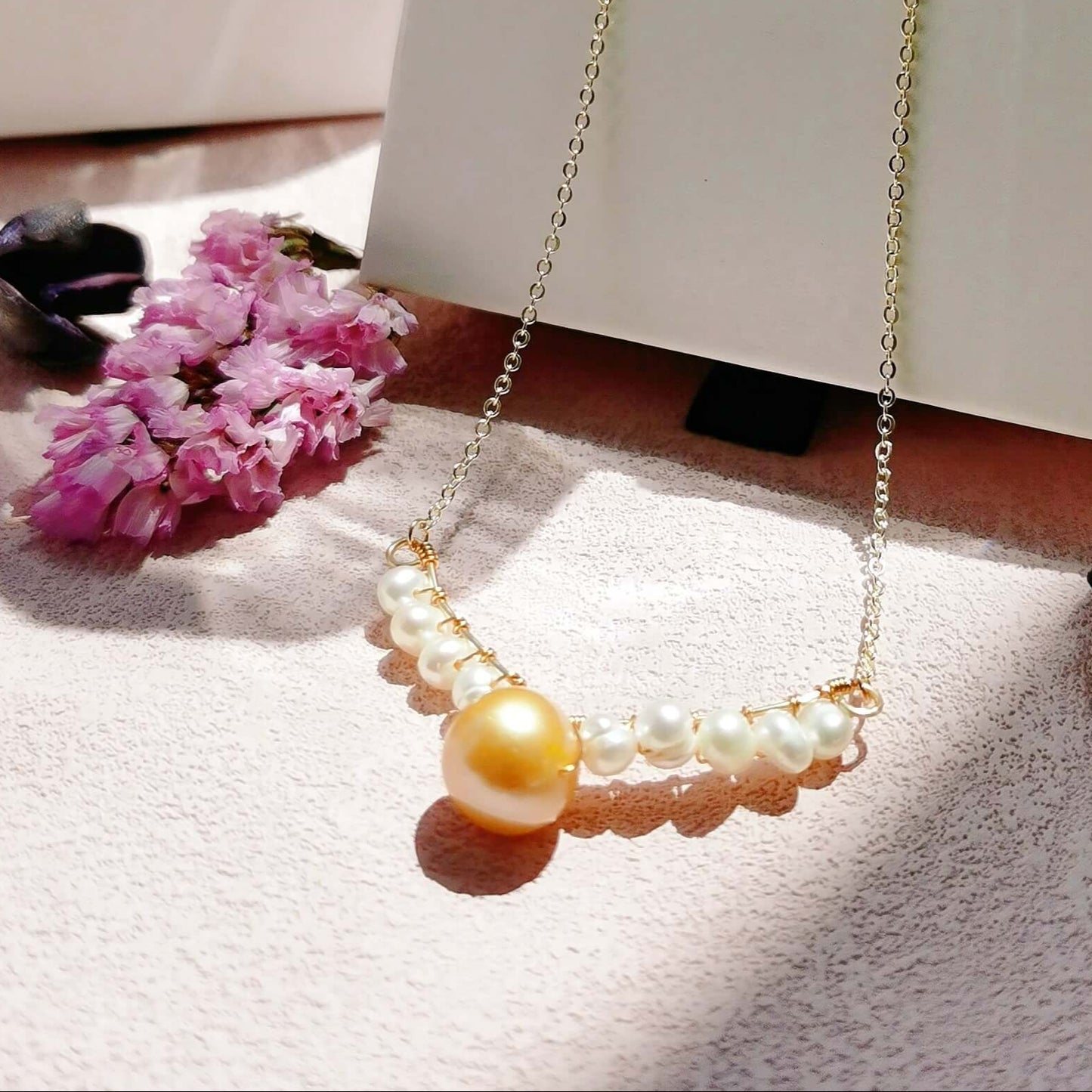Genuine Freshwater 12mm Pearl V Necklace
