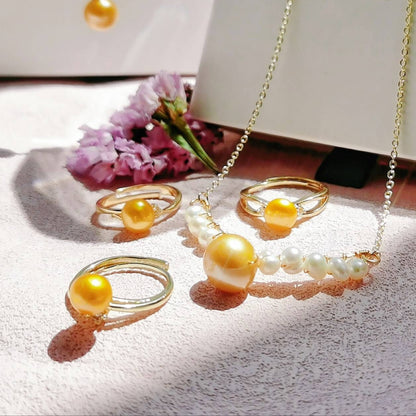 Genuine Freshwater 12mm Pearl V Necklace