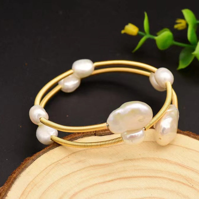 Genuine Freshwater Baroque Pearl Cherry Bracelet (Limited Edition)