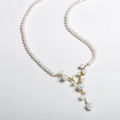 Genuine Freshwater Pearl Éblouissant Waltraud Necklace