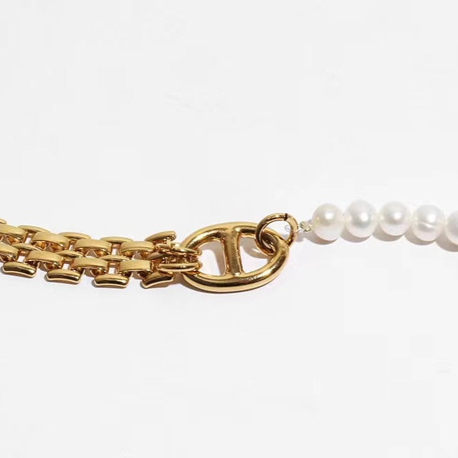Genuine Natural Freshwater Pearl Retro Modern Combination Bracelet