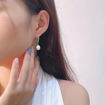 Genuine Freshwater Pearl S925 Silver Sea's Eye Earrings