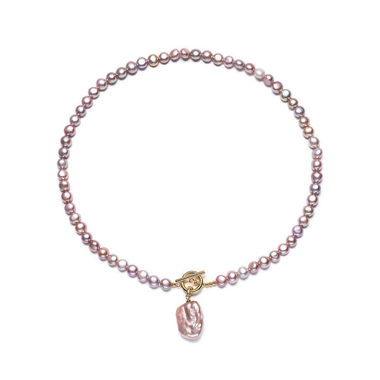 Genuine Baroque Pearl Solid S925 Silver Icey Necklace