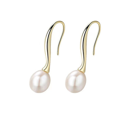 Genuine Freshwater Pearl S925 Silver Sea's Eye Earrings