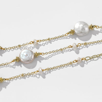 S925 Silver Genuine Freshwater Pearl Happy Dew Necklace