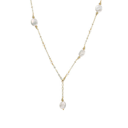 S925 Silver Genuine Freshwater Pearl Happy Dew Necklace